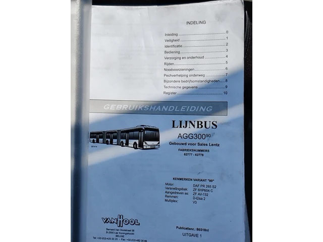 Lijbus van hool, ag300, bouwjaar 2008 - afbeelding 87 van  91
