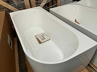 Lila vrijstaand hoekbad (180x80 cm) - afbeelding 3 van  7