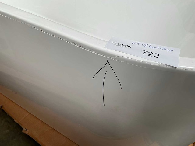 Lila vrijstaand hoekbad (180x80 cm) - afbeelding 5 van  7