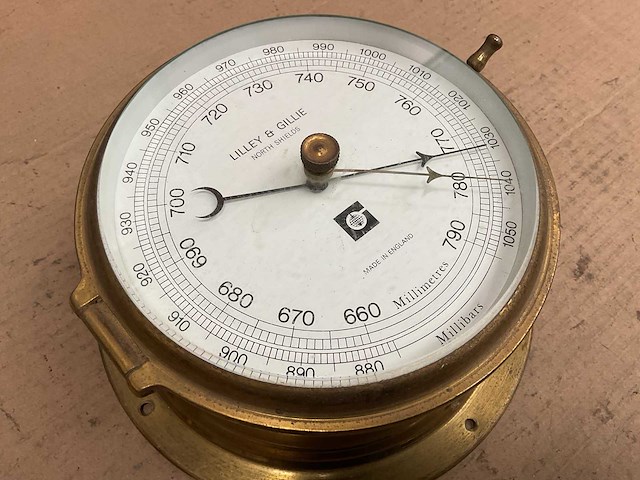 Lilley & gillie vintage marine barometer - afbeelding 3 van  3
