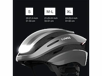 Limos ultra smart fietshelm voor- en achterlicht (led)richtingaanwijzers remlichten asgrijs maat: m-l - afbeelding 1 van  3