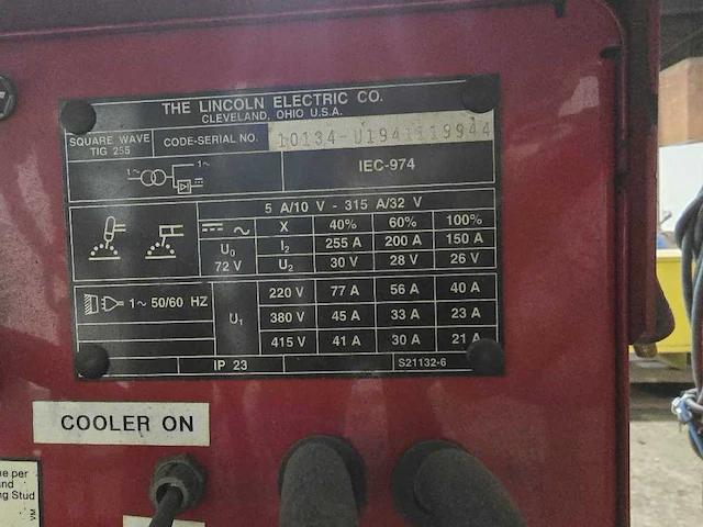 Lincoln electric - square wave tig 255 - tig-lasmachine - afbeelding 7 van  7