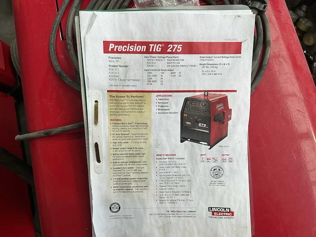 Lincoln electric 275 precision tig lasapparaat - afbeelding 7 van  8