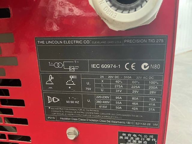 Lincoln electric 275 precision tig lasapparaat - afbeelding 8 van  8
