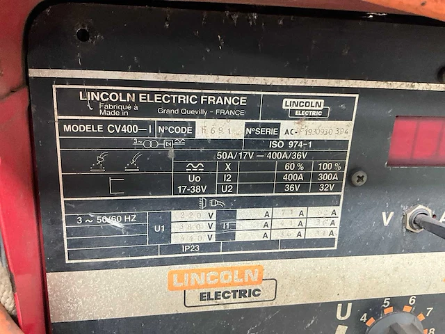Lincoln electric cv400-i mig lasapparaat - afbeelding 7 van  7