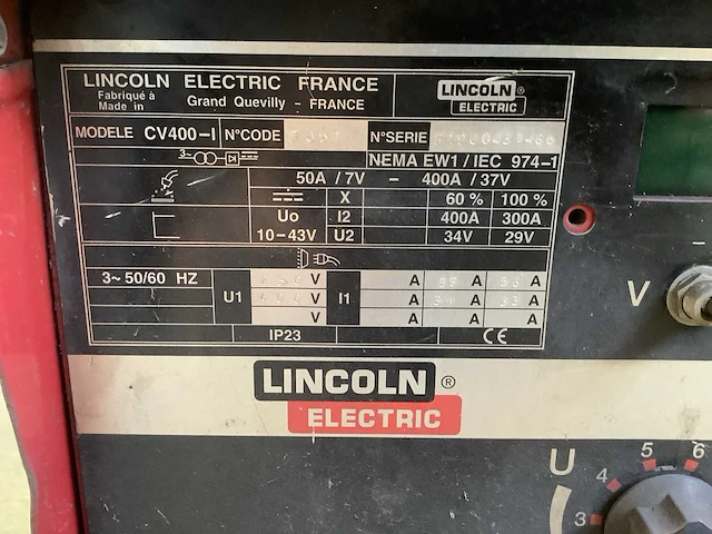 Lincoln electric cv400-l lasapparaat - afbeelding 5 van  7