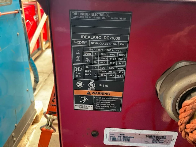 Lincoln electric dc 1000 mig lasapparaat - afbeelding 9 van  9