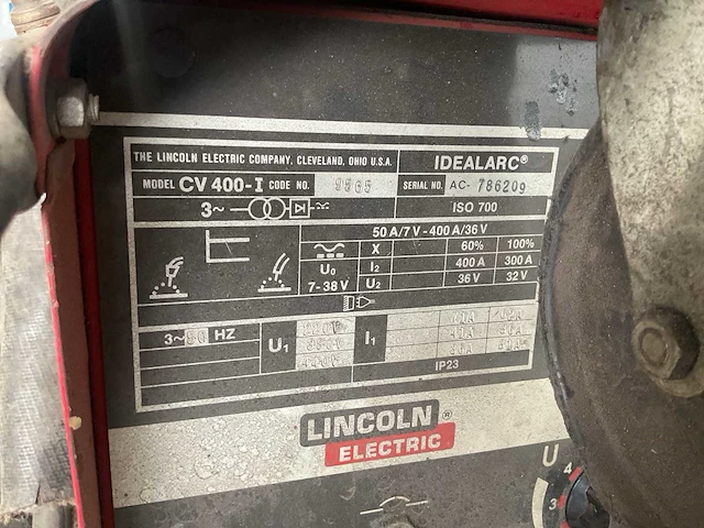 Lincoln norweld cv 400 - i lasapparaat - afbeelding 2 van  10
