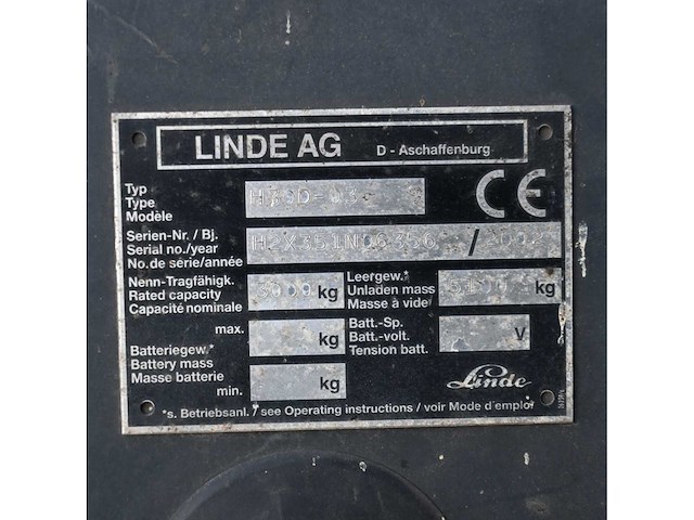 Linde - 2002 - h30d-03 - vorkheftruck - afbeelding 8 van  13