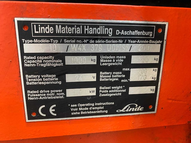 Linde - 2007 - l10 - stapelaar - afbeelding 8 van  10