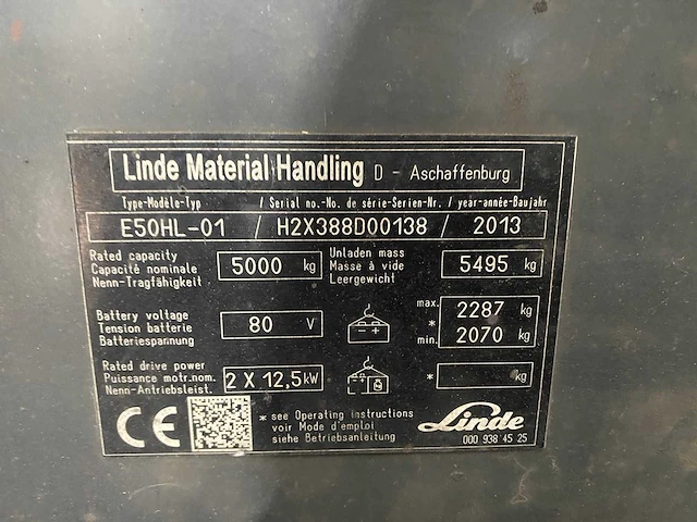 Linde - 2013 - e50hl-01 - vorkheftruck - afbeelding 5 van  14