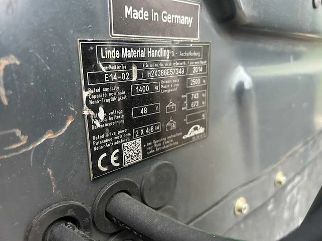 Linde - 2014 - e14-02 - vorkheftruck - afbeelding 14 van  16
