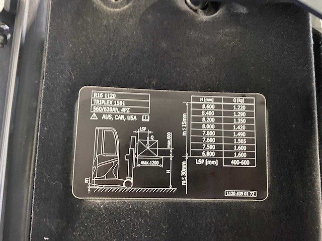Linde - 2015 - r16 - reach truck - afbeelding 13 van  14