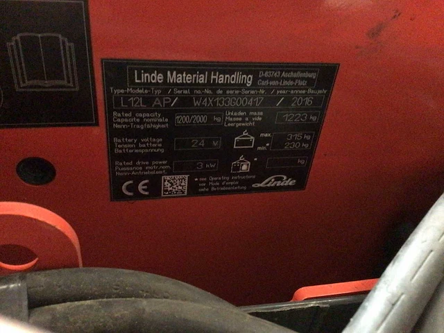 Linde - 2016 - l12l ap - stapelaar - afbeelding 2 van  10