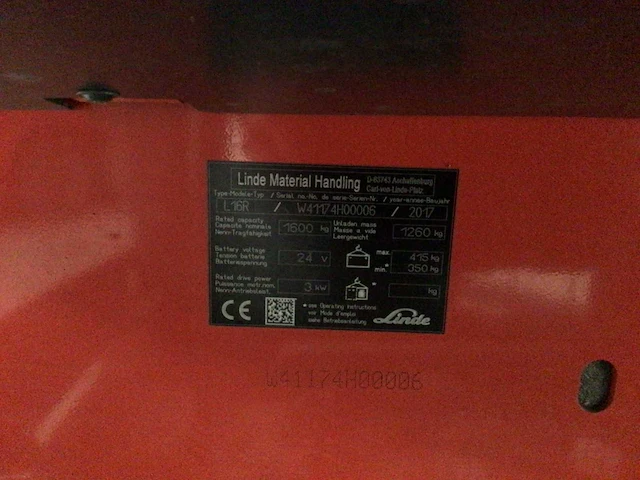 Linde - 2017 - l16r - stapelaar - afbeelding 2 van  10