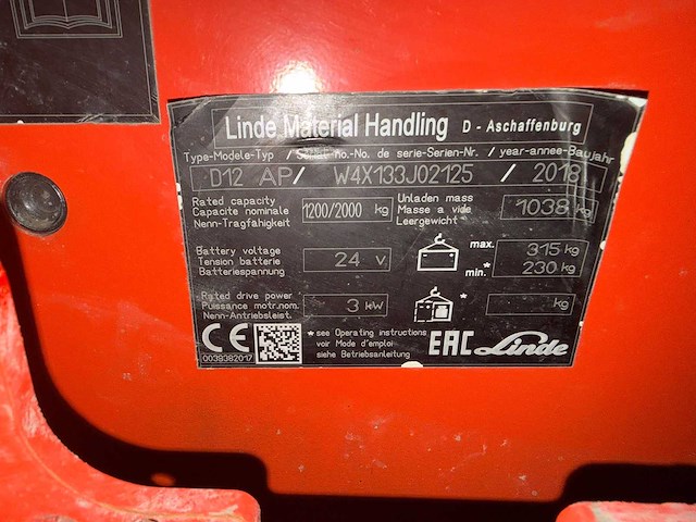 Linde - 2018 - d12 ap - stapelaar - afbeelding 5 van  13