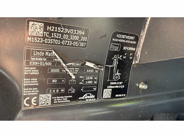 Linde - 2019 - e30h - vorkheftruck - afbeelding 7 van  8