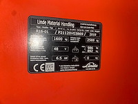 Linde - 2019 - r16 - reach truck - afbeelding 12 van  16