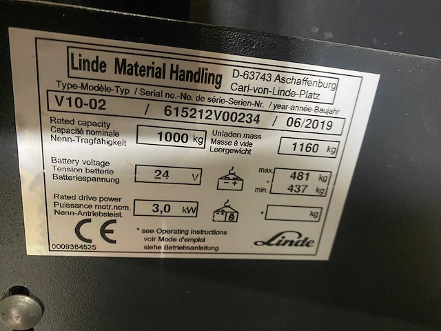 Linde - 2019 - v10-02 - orderpicker - afbeelding 9 van  11