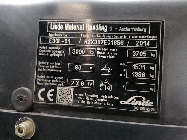 Linde - e30l-01 - vorkheftruck - afbeelding 2 van  10
