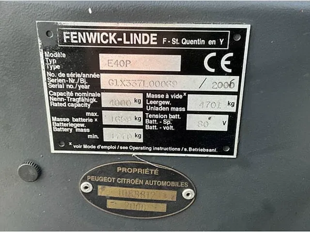 Linde - e40p - vorkheftruck - afbeelding 13 van  20