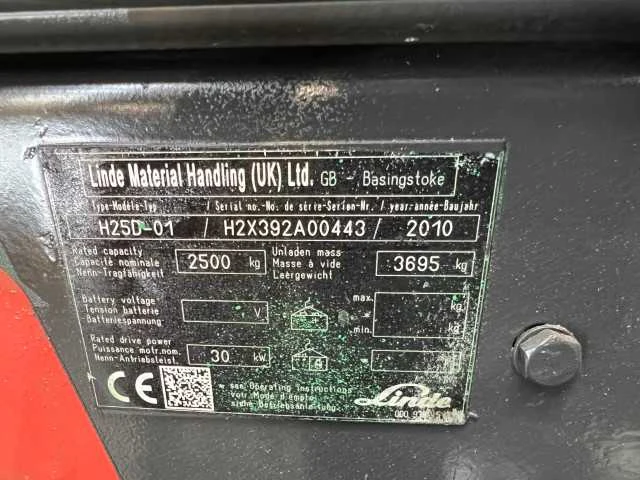Linde - h25d - vorkheftruck - 2010 - afbeelding 8 van  16