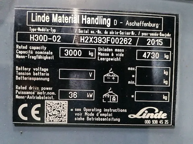 Linde - h30d-02 - vorkheftruck - afbeelding 11 van  11