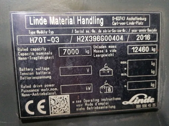 Linde - h70t-03 - vorkheftruck - afbeelding 2 van  10