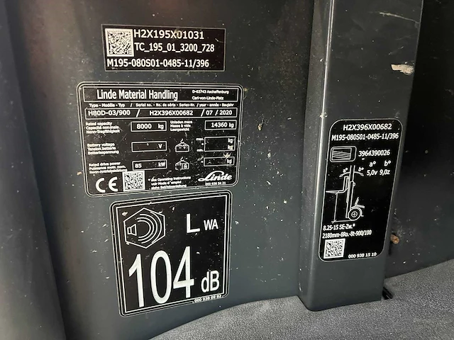 Linde - h80d-03/900 - vorkheftruck - 2020 - afbeelding 7 van  7