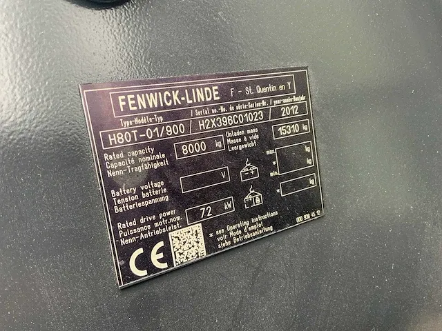 Linde - h80t-01/900 - vorkheftruck - afbeelding 5 van  14