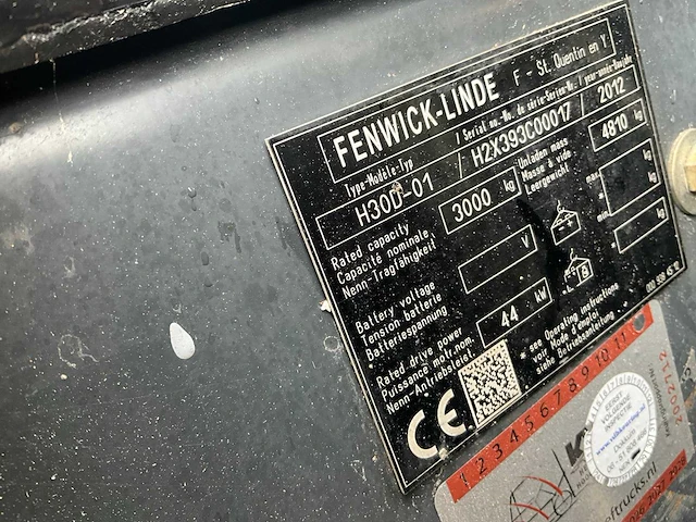 Linde - hd30 - 3 ton - diesel - vorkheftruck - afbeelding 10 van  19