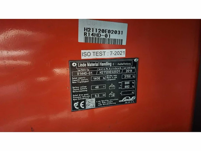Linde - r14hd-01 - reach truck - afbeelding 8 van  17
