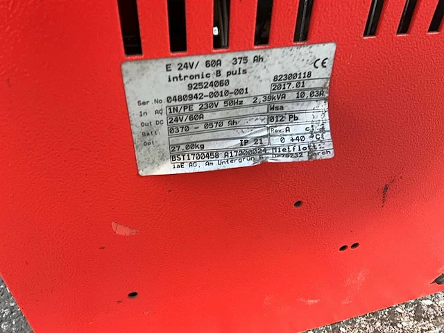 Linde 24/60 acculader - afbeelding 3 van  5