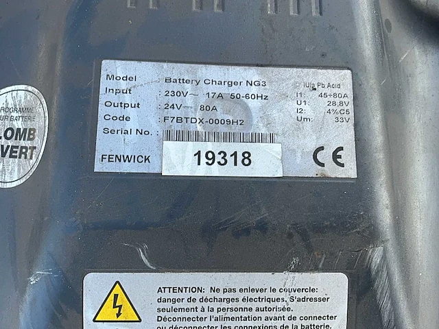 Linde 24/80 acculader - afbeelding 4 van  4