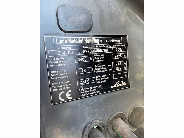 Linde e14 - vorkheftruck - 2007 - 13.500h - afbeelding 3 van  22