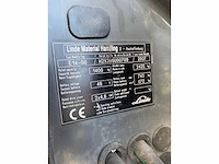 Linde e14 - vorkheftruck - 2007 - 13.500h - afbeelding 3 van  22