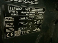 Linde e16-02 vorkheftruck, duplex, red spot - afbeelding 26 van  32