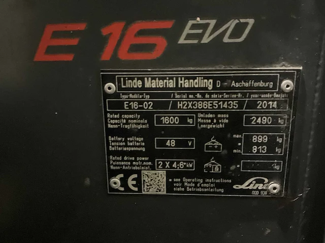 Linde e16c-01 vorkheftruck - afbeelding 9 van  17