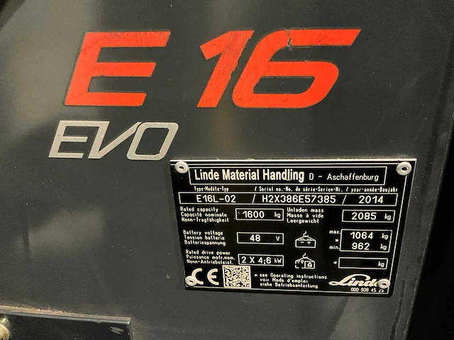Linde e16c-01 vorkheftruck - afbeelding 11 van  19