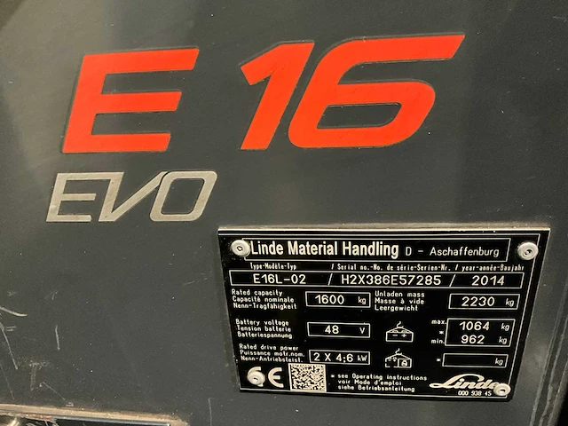 Linde e16c-01 vorkheftruck - afbeelding 9 van  18