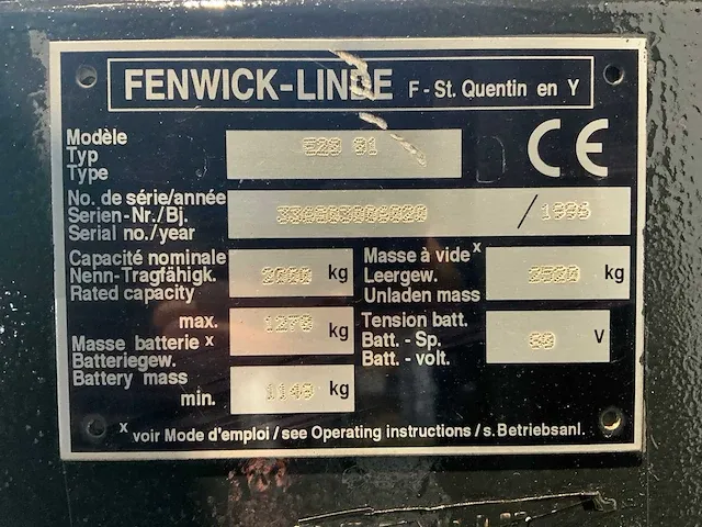 Linde e20 vorkheftruck - afbeelding 8 van  22