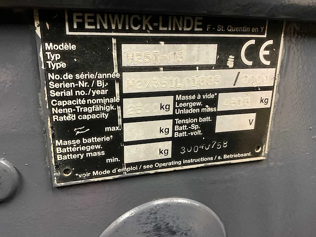 Linde h25-03 vorkheftruck - afbeelding 11 van  19