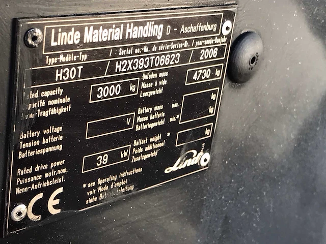 Linde h30 vorkheftruck - afbeelding 8 van  17