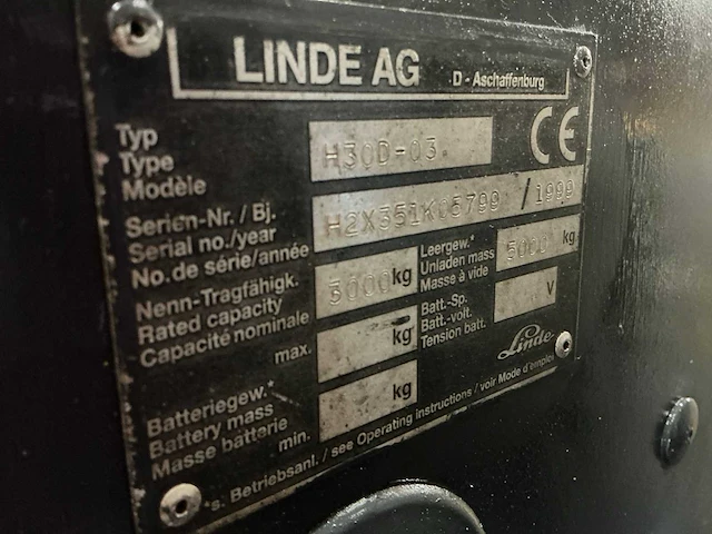 Linde h30d-03 vorkheftruck - afbeelding 10 van  18