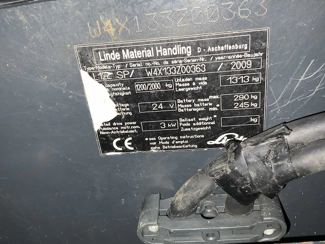 Linde l-12sp elektrische stapelaar - afbeelding 6 van  14