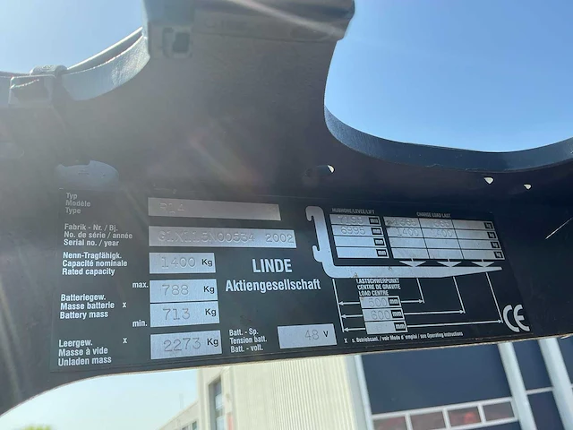 Linde r 14 reach truck - afbeelding 9 van  17