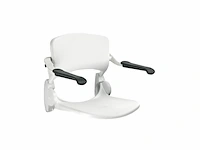 Linido douchezitting met armleggers en rugleuning wit - afbeelding 1 van  3