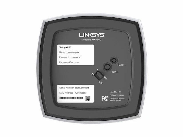 Linksys velop mx8400 mesh wifi wifi 6 4200 mbps triband wit - afbeelding 4 van  4