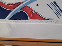 Linoleumsnede, b. wigmund, ensemble 256/300, 1999 - afbeelding 4 van  6