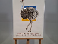 Linoleumsnede/ets, els maasson, struisvogel 53/70, 2002 - afbeelding 1 van  8